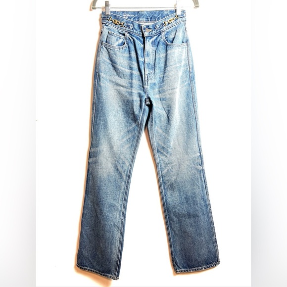 Celine Jane Flare Jeans Light Blue Wash 26 - Picture 3 of 11